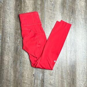 lululemon Fast And Free Tight 28” Red Size 6